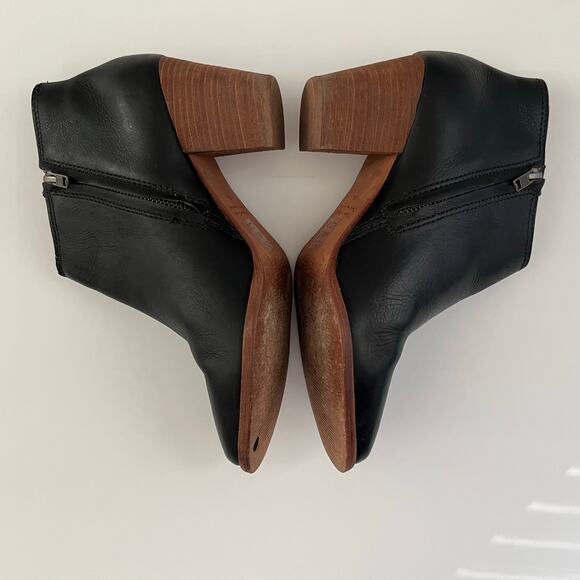 Madewell Billie Leather Ankle Boots Minimalist Quiet Luxury F5044 Black Size 8.5 - Picture 6 of 14